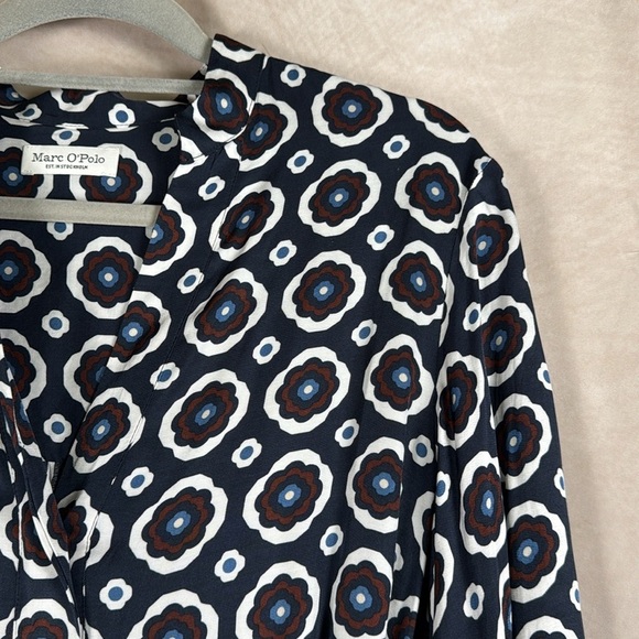 Marc O'Polo Button-Down Shirt Dress Geometric Work Office Sustainable Preppy 4 - Picture 3 of 12